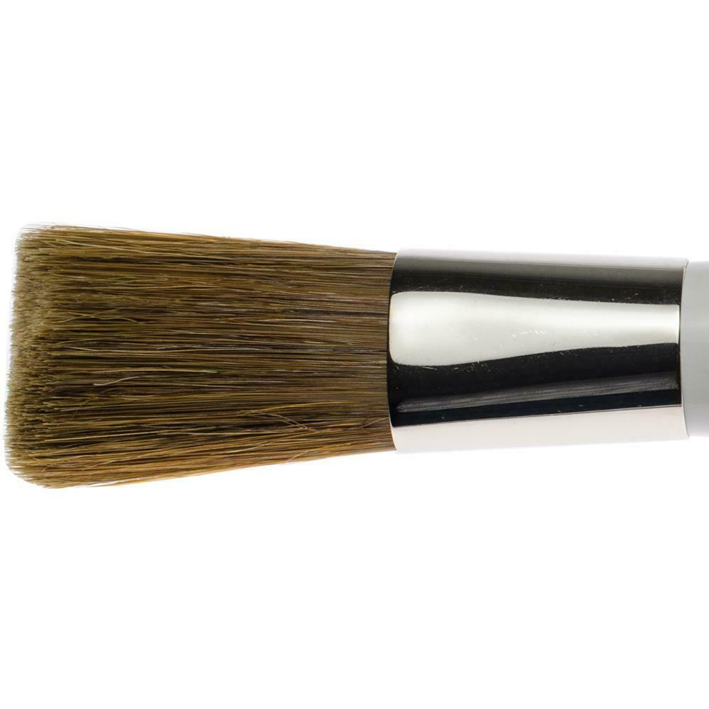 Bob Ross Paint Brush 1 Inch Round Foliage Oil Painting Brush Natural Bristle