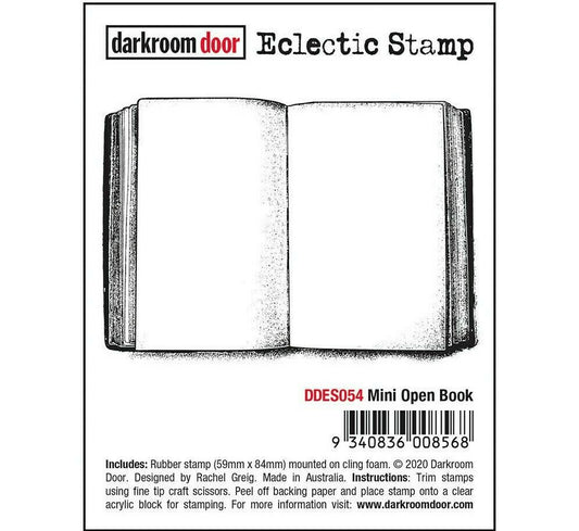 Darkroom Door Eclectic Rubber Stamp Mini Open Book