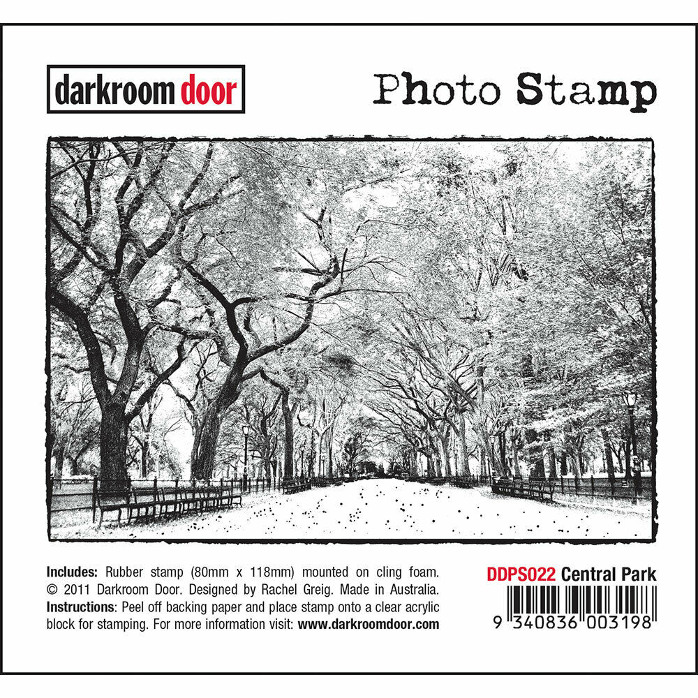 Darkroom Door Photo Rubber Stamp Central Park - 118mm x 80mm