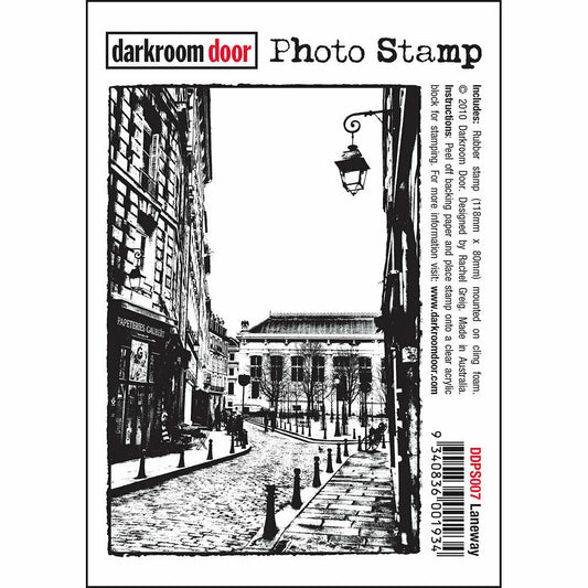 Darkroom Door Photo Rubber Stamp Laneway - 118mm x 80mm
