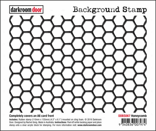 Darkroom Door Background Rubber Stamp Honeycomb 110 x 155mm