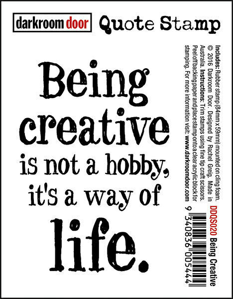 Darkroom Door Quote Rubber Stamp Being Creative 59mm x 84mm