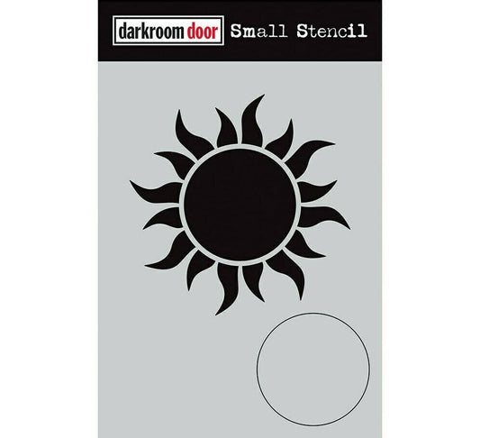 Darkroom Door Small Stencil Sun 4.5in x 6in Plastic