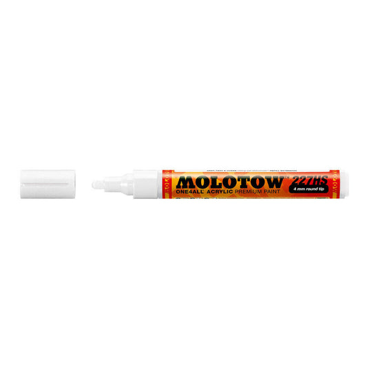 Molotow ONE4ALL 227HS Signal White Acrylic Marker Pen 4mm Colour 160