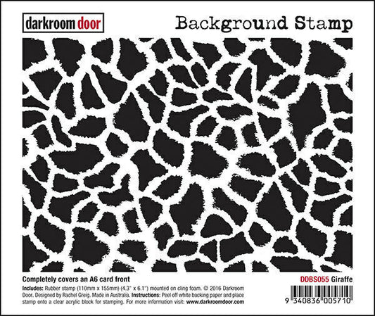 Darkroom Door Background Rubber Stamp Giraffe 110mm x 155mm