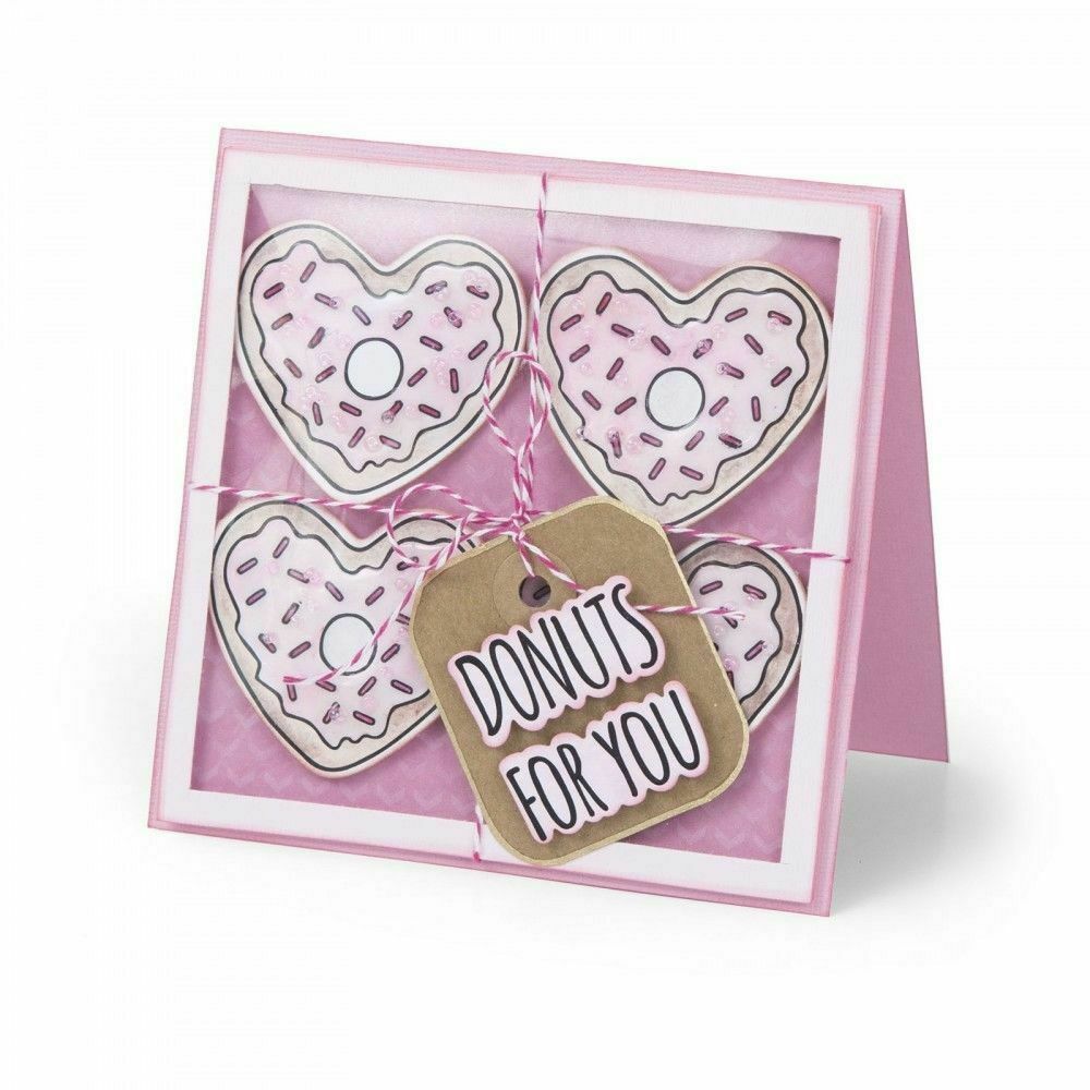 Sizzix Donuts For You Framelits with Clear Stamps 6 Dies plus 5 Stamps