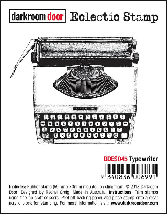 Darkroom Door Eclectic Rubber Stamp Typewriter