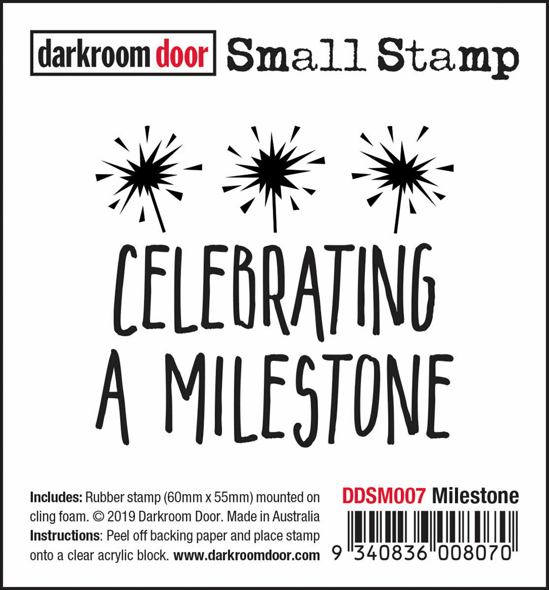 Darkroom Door Small Stamp Milestone Rubber 55mm x 60mm