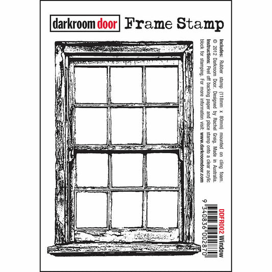 Darkroom Door Frame Window Rubber Stamp 80mm x 118mm