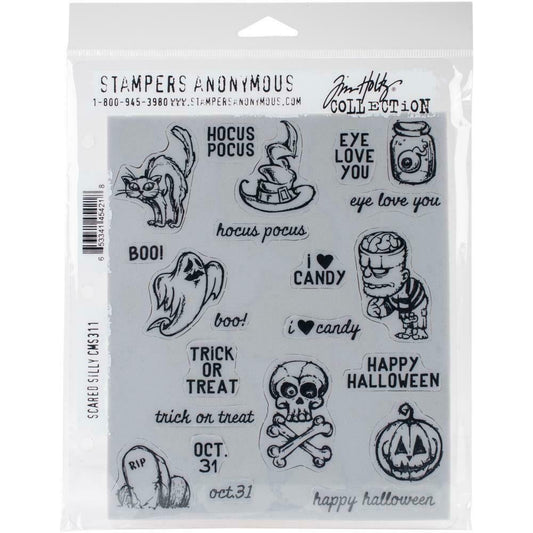 Tim Holtz Rubber Stamps Scared Silly Halloween Stampers Anonymous