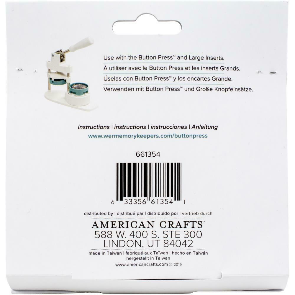We R Memory Keepers Button Press Large 58mm Rosette Kit 8pcs Makes 2 Buttons
