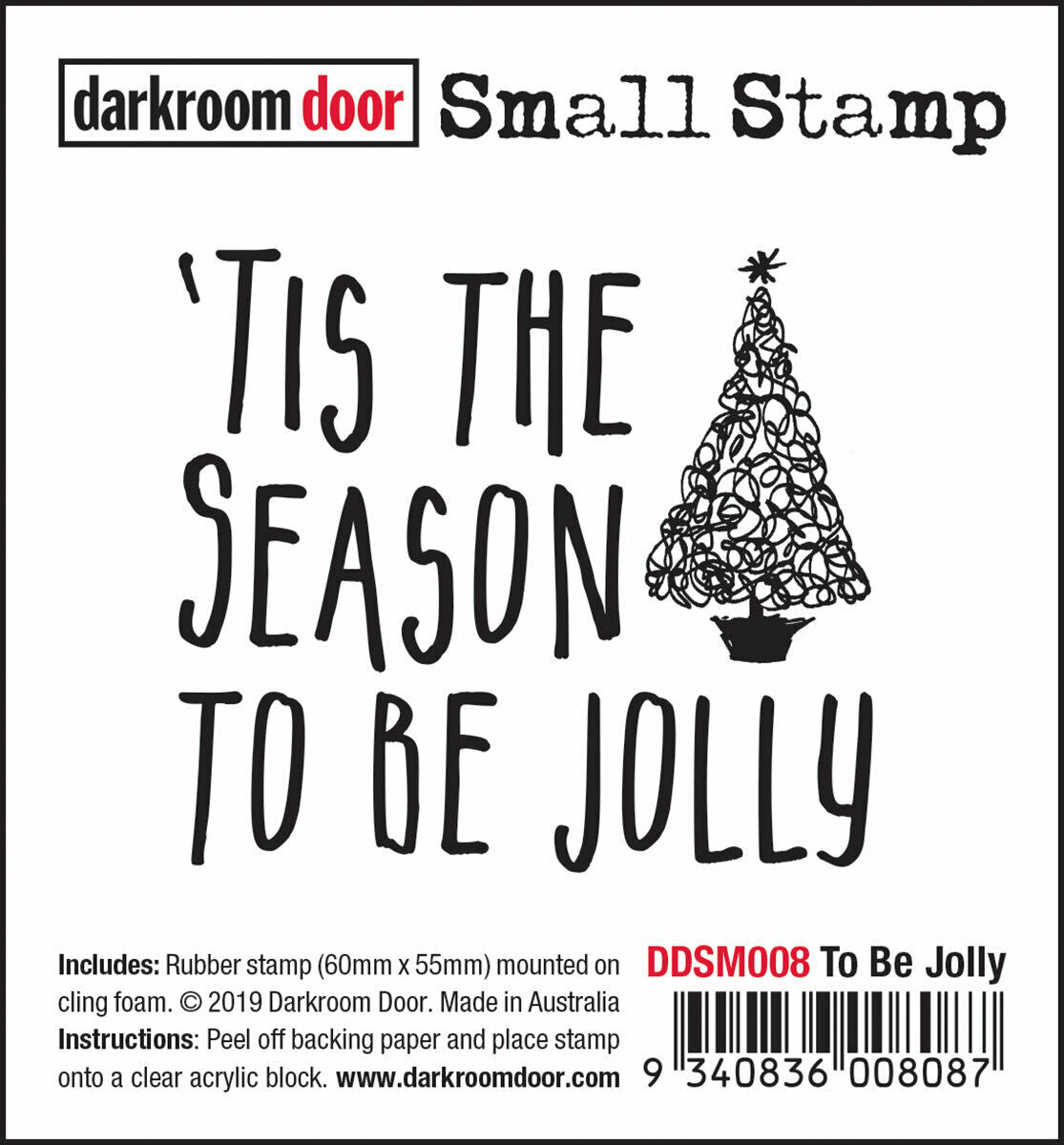 Darkroom Door Small Stamp To Be Jolly Rubber 55mm x 60mm