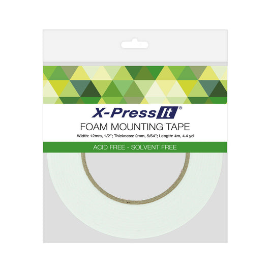 X-Press It Foam Mounting Tape Craft 12mm x 2mm x 4m