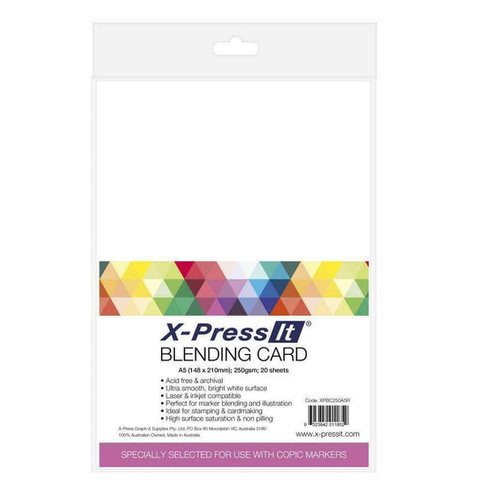 X-Press It Blending Card A5 - 250gsm 20 Sheets Pack - Ultra Smooth White