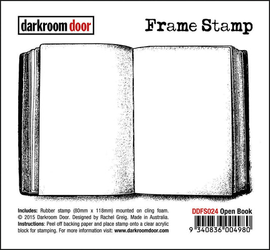 Darkroom Door Frame Open Book Rubber Stamp 80mm x 118mm
