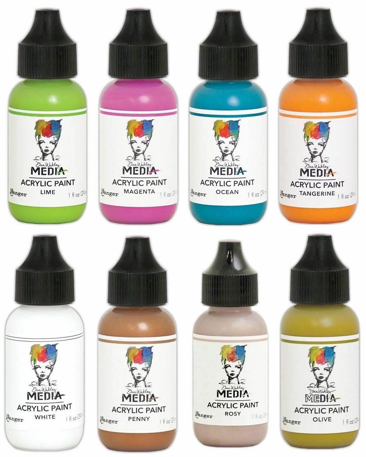 Dina Wakley Media Acrylic Paint 29ml Plastic Bottle Acid Free Non Toxic