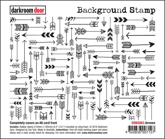 Darkroom Door Background Rubber Stamp Arrows 110mm x 155mm