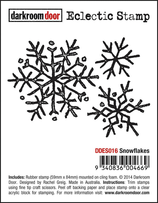 Darkroom Door Eclectic Rubber Stamp Snowflakes