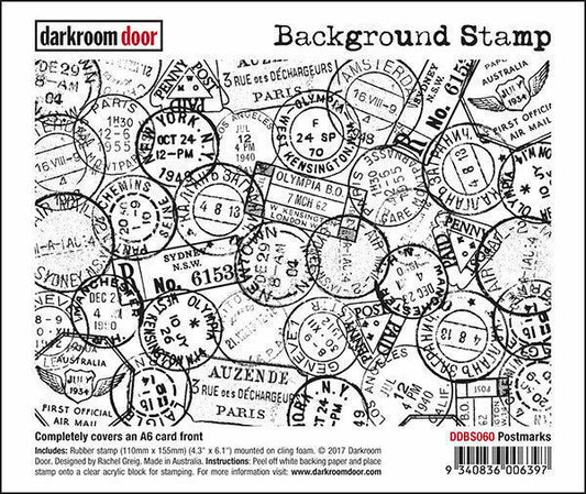 Darkroom Door Background Rubber Stamp Postmarks 110mm x 155mm
