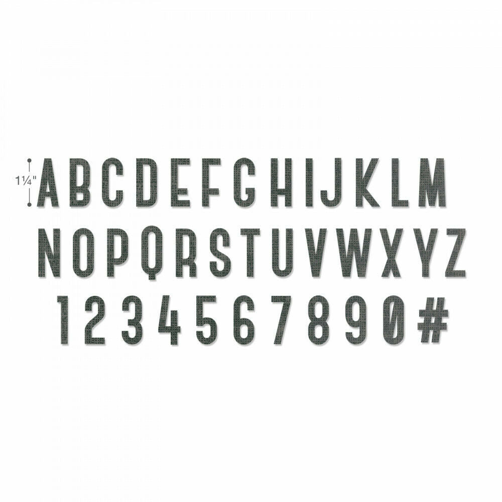 Sizzix BIGZ XL Letters & Numbers Society Die 664169 Tim Holtz 35cm x 15.25cm