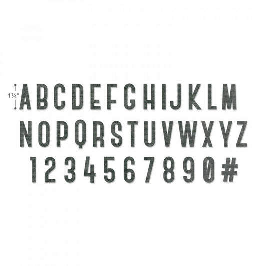 Sizzix BIGZ XL Letters & Numbers Society Die 664169 Tim Holtz 35cm x 15.25cm