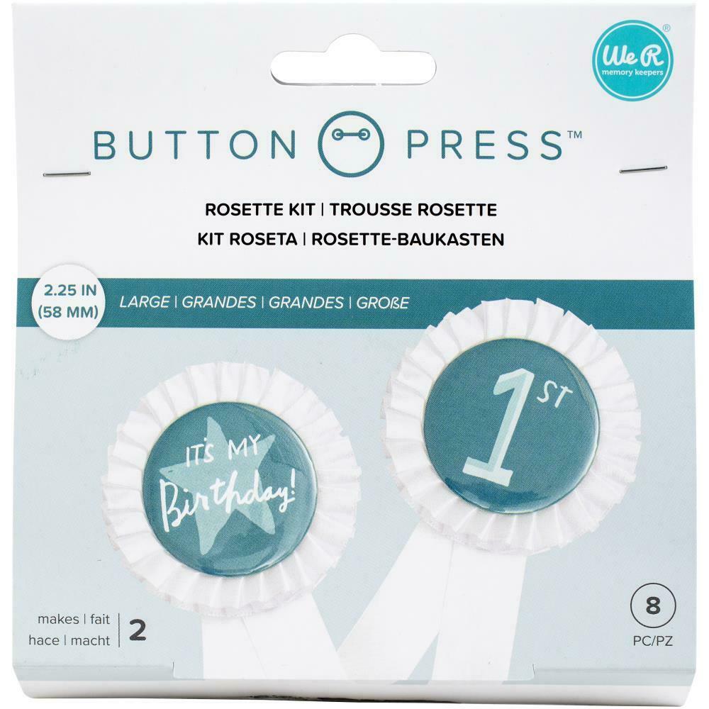 We R Memory Keepers Button Press Large 58mm Rosette Kit 8pcs Makes 2 Buttons
