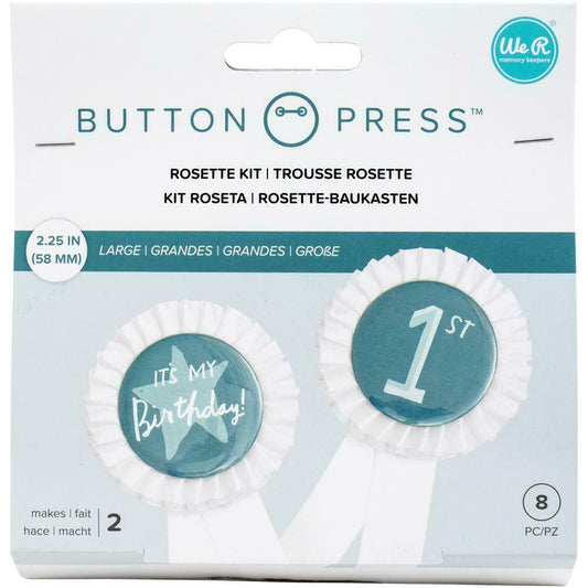 We R Memory Keepers Button Press Large 58mm Rosette Kit 8pcs Makes 2 Buttons