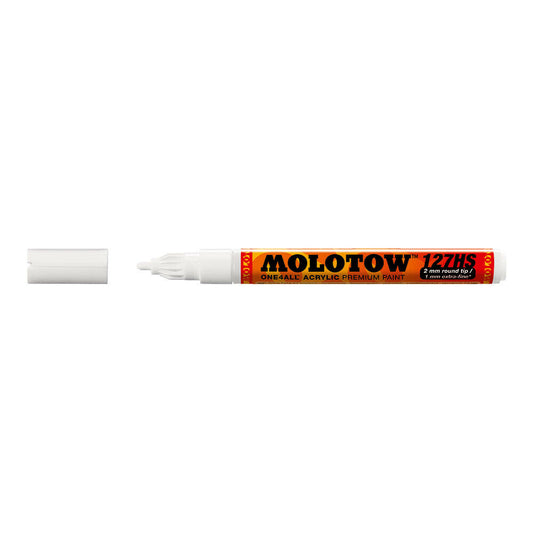 Molotow ONE4ALL 127HS Signal White Acrylic Marker Pen 2mm Colour 160