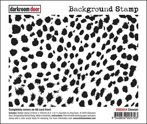 Darkroom Door Background Rubber Stamp Cheetah 110mm x 155mm