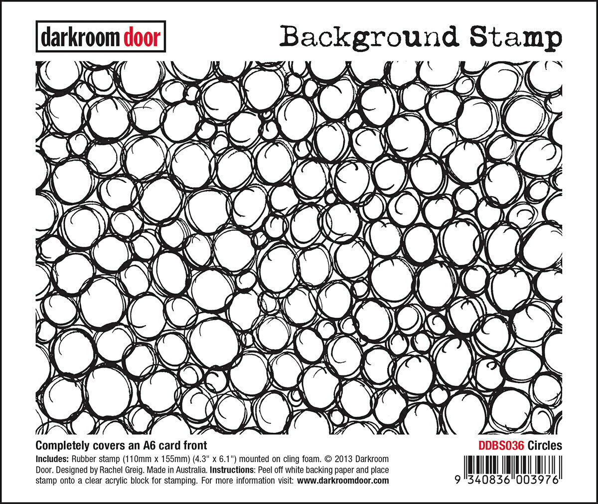 Darkroom Door Background Rubber Stamp Circles 110mm x 155mm