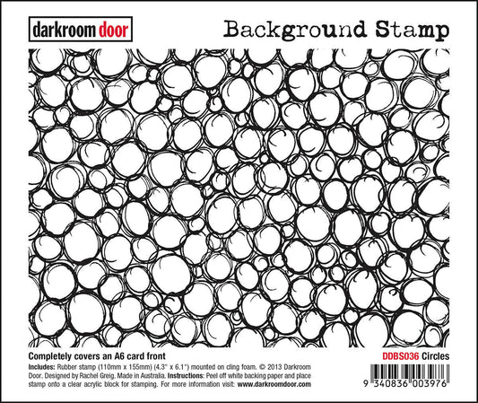 Darkroom Door Background Rubber Stamp Circles 110mm x 155mm