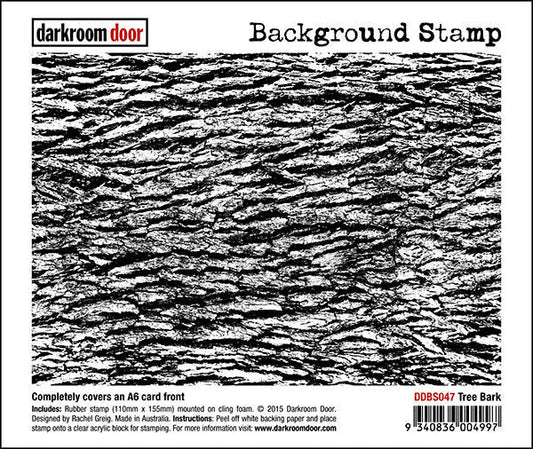 Darkroom Door Background Rubber Stamp Tree Bark 110mm x 155mm