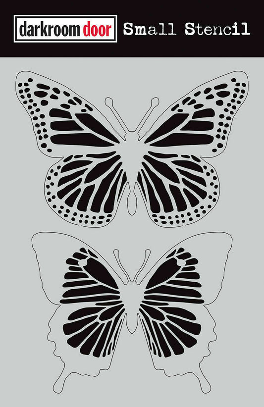 Darkroom Door Small Stencil Butterflies 4.5in x 6in Plastic