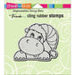 Stampendous Hippo Holiday Cling Rubber Stamp Christmas - 1pc CRV340