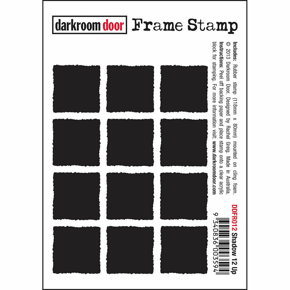 Darkroom Door Frame Shadow 12 Up Rubber Stamp 80mm x 118mm
