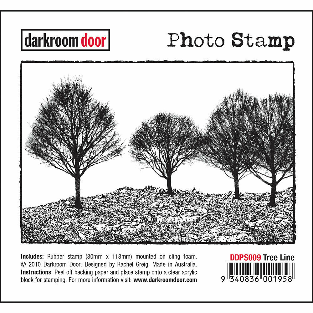 Darkroom Door Photo Rubber Stamp Tree Line - 118mm x 80mm