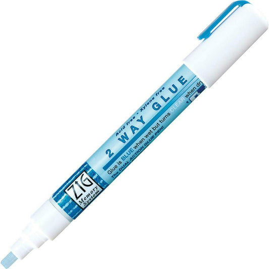 ZIG 2 Way Glue 4mm Chisel Tip Carded Acid Free