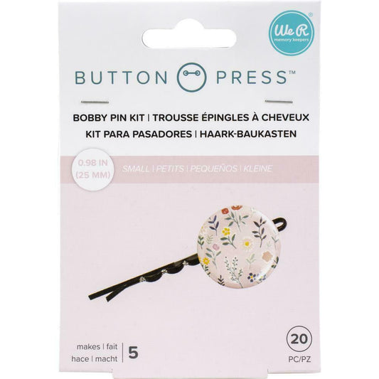 We R Memory Keepers Button Press Small 25mm Bobby Pin Kit 20pcs Makes 5 Pins