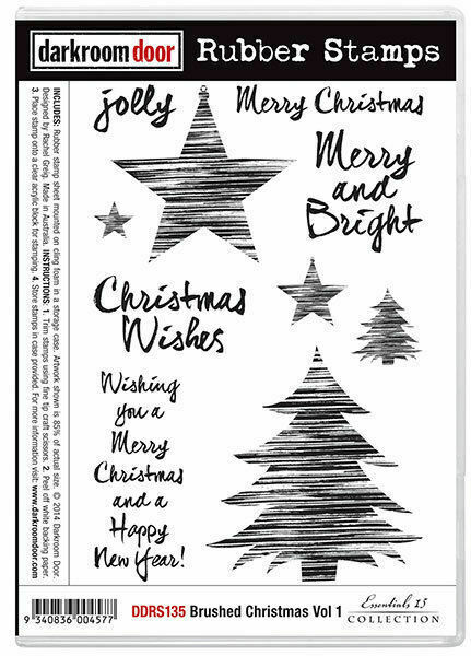 Darkroom Door Rubber Stamp Set Brushed Christmas Vol 1