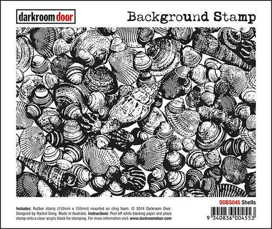 Darkroom Door Background Rubber Stamp Shells 110mm x 155mm