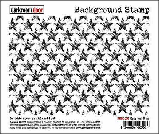 Darkroom Door Background Rubber Stamp Brushed Stars 110mm x 155mm