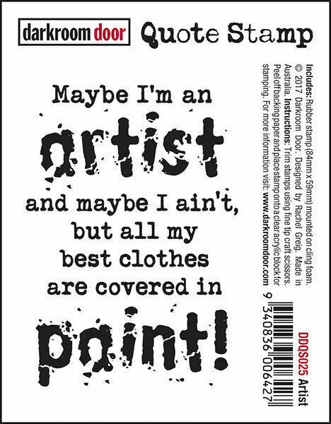 Darkroom Door Quote Rubber Stamp Artist 59mm x 84mm