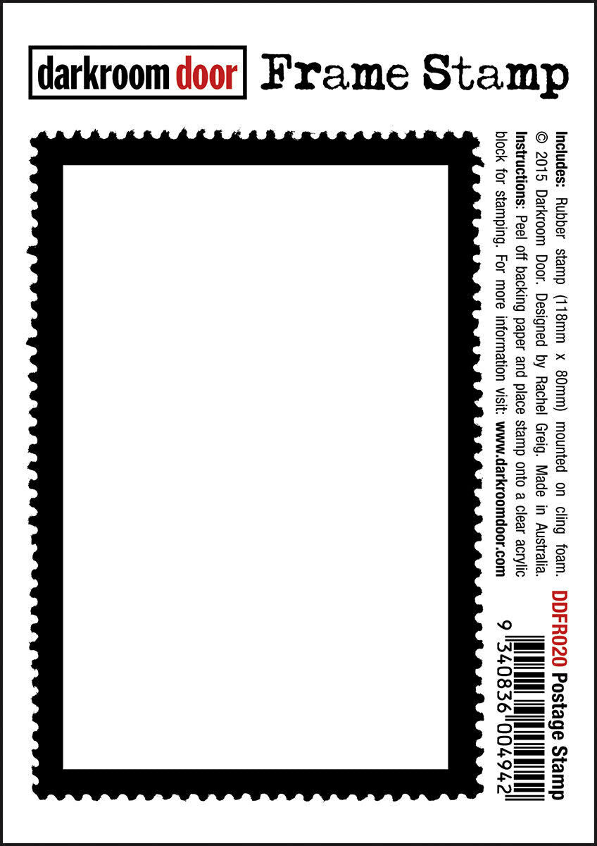 Darkroom Door Frame Postage Stamp Rubber Stamp 80mm x 118mm