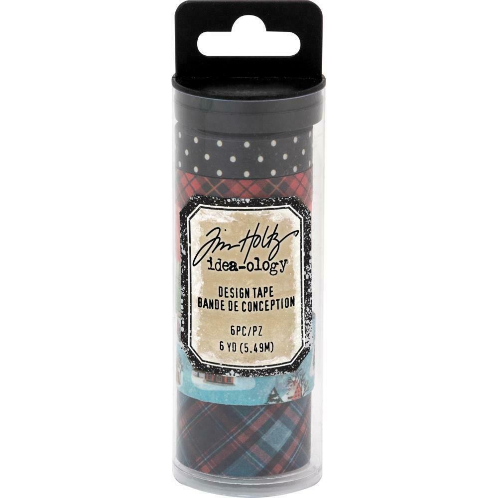 Tim Holtz idea-ology Design Tape Christmas Washi 6 Rolls