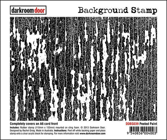 Darkroom Door Background Rubber Stamp Peeled Paint 110mm x 155mm