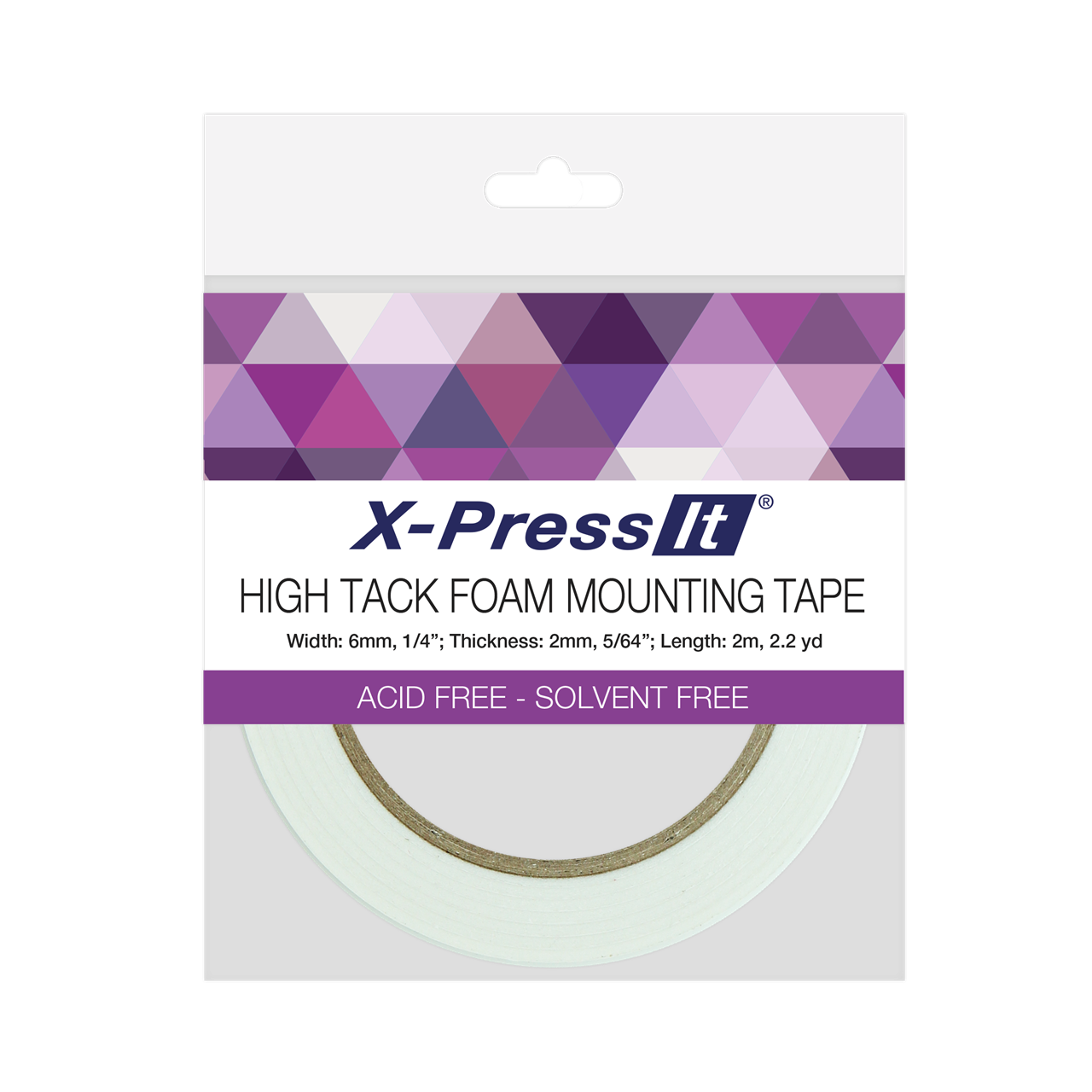 X-Press It High Tack Foam Mounting Tape 6mm x 2mm x 2m