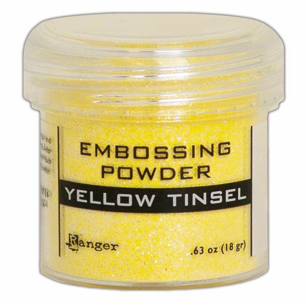Ranger Embossing Powder Yellow Tinsel 1oz Jar Weight 0.63oz/18gr