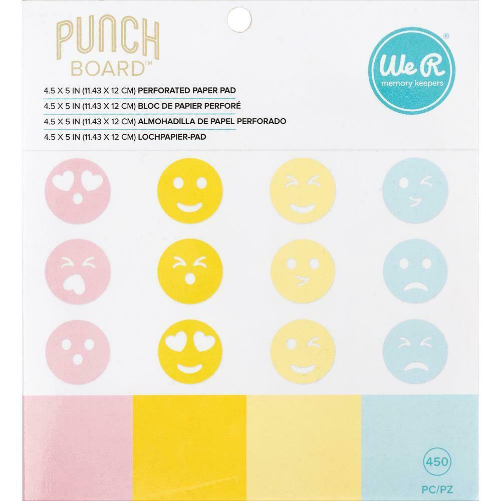 We R Memory Keepers Perforated Paper Pad for Emoji Punch Board 450pc