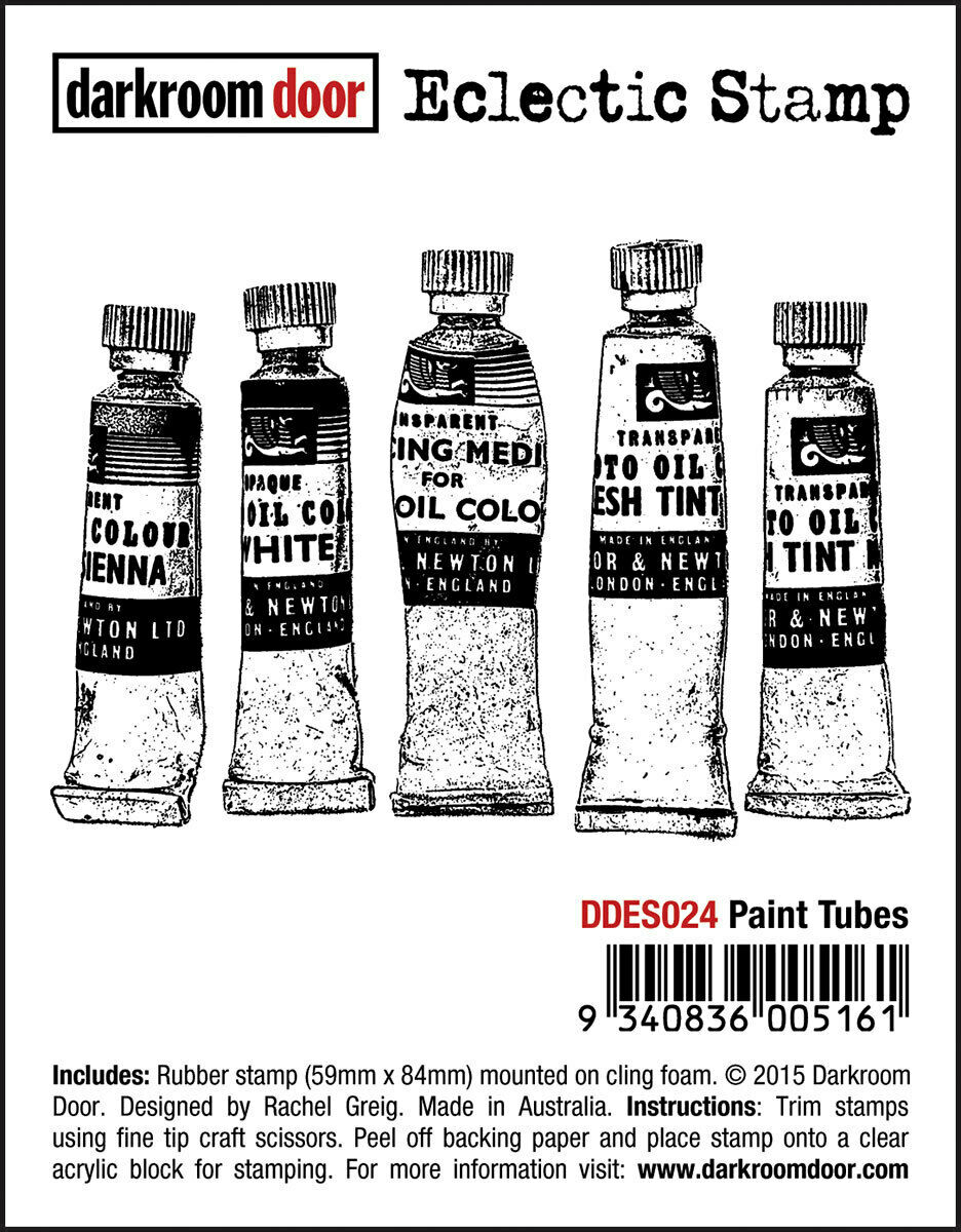 Darkroom Door Eclectic Rubber Stamp Paint Tubes