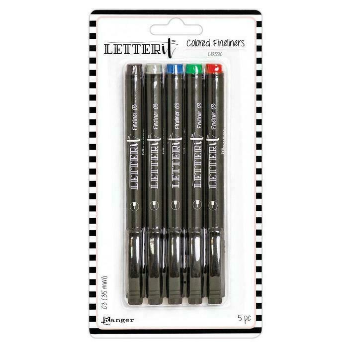 Ranger Letter It Classic Coloured Fineliners Pens 5pcs 0.35mm tip